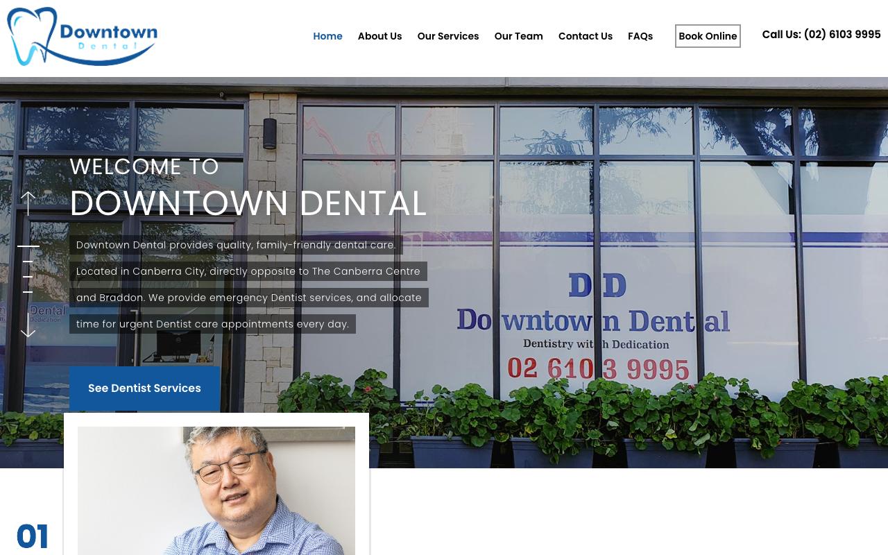 Downtown Dental Canberra website