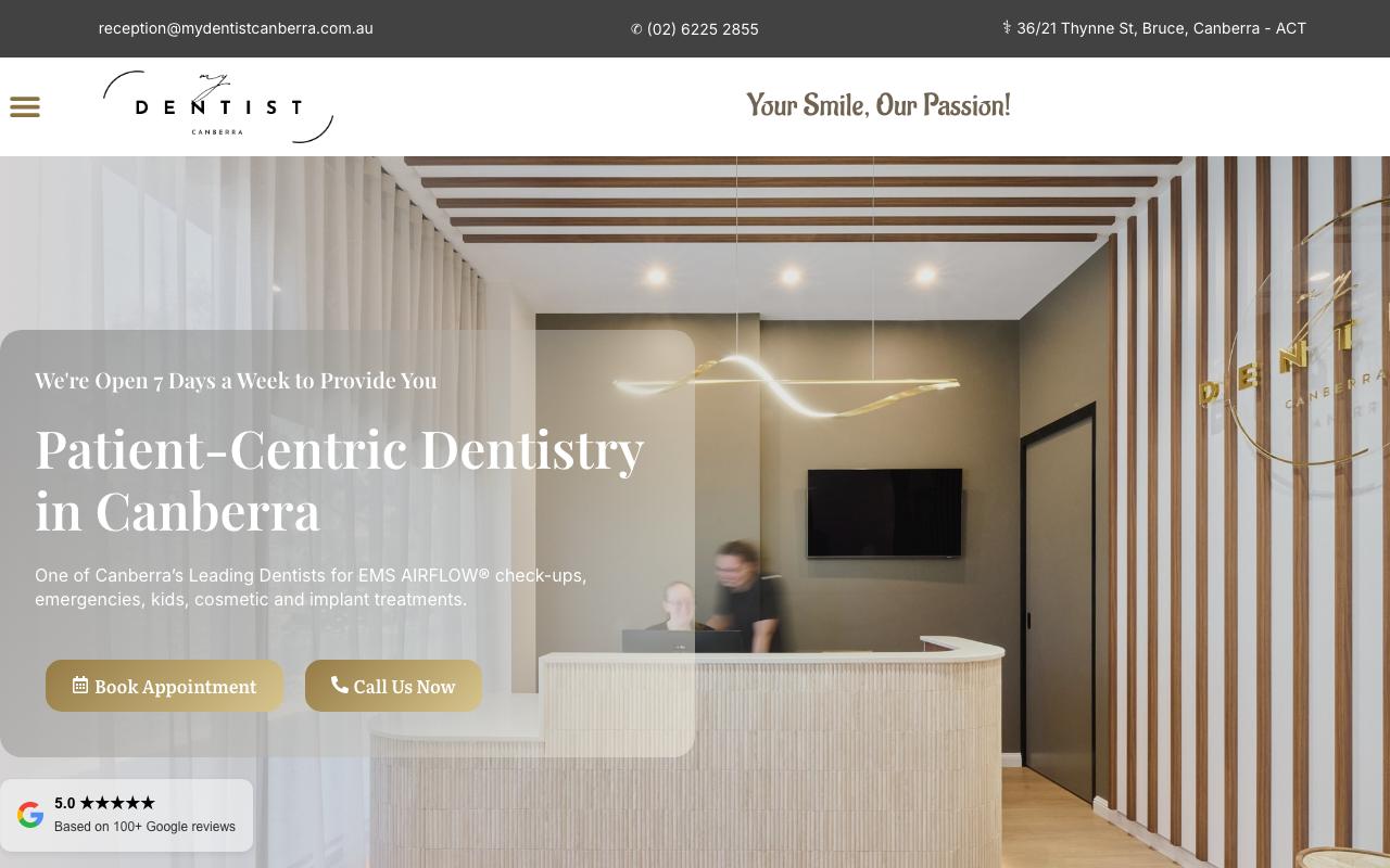 My Dentist Canberra website