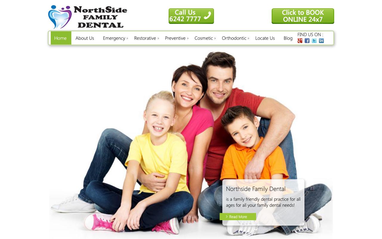 Northside Family Dental website