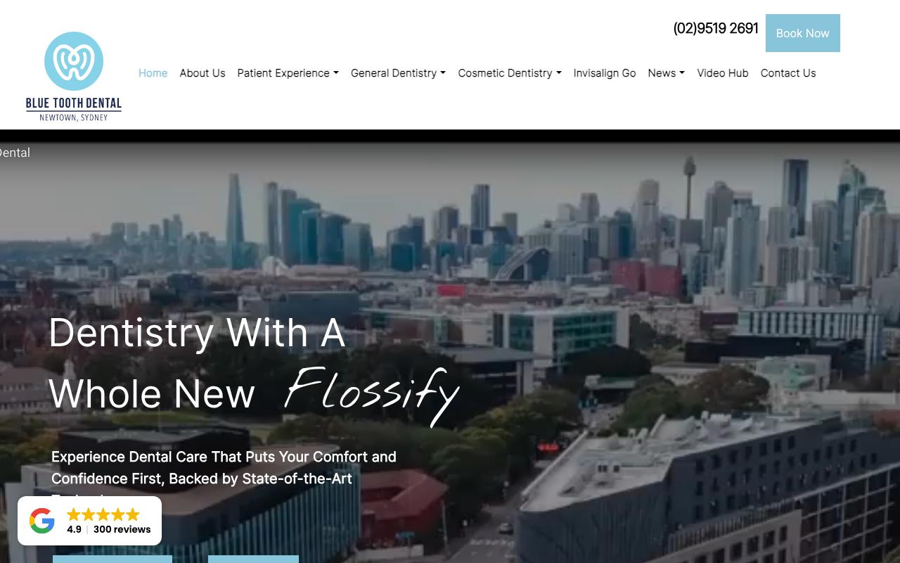 Blue Tooth Dental website