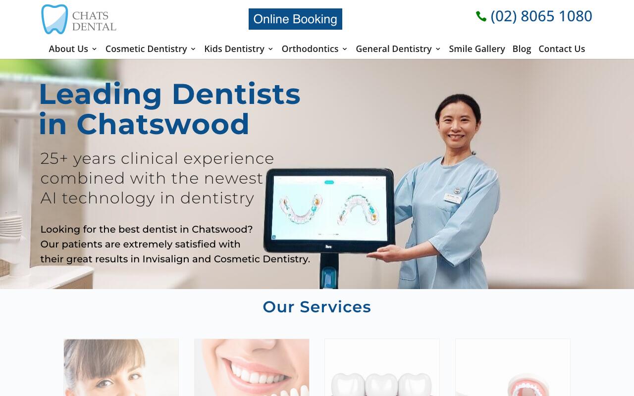 Chats Dental Chatswood website