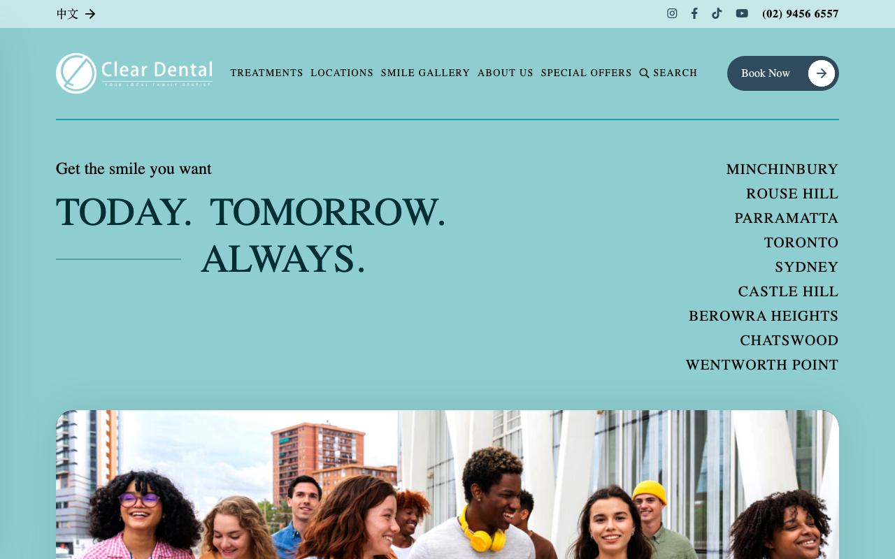 Clear Dental Chatswood website