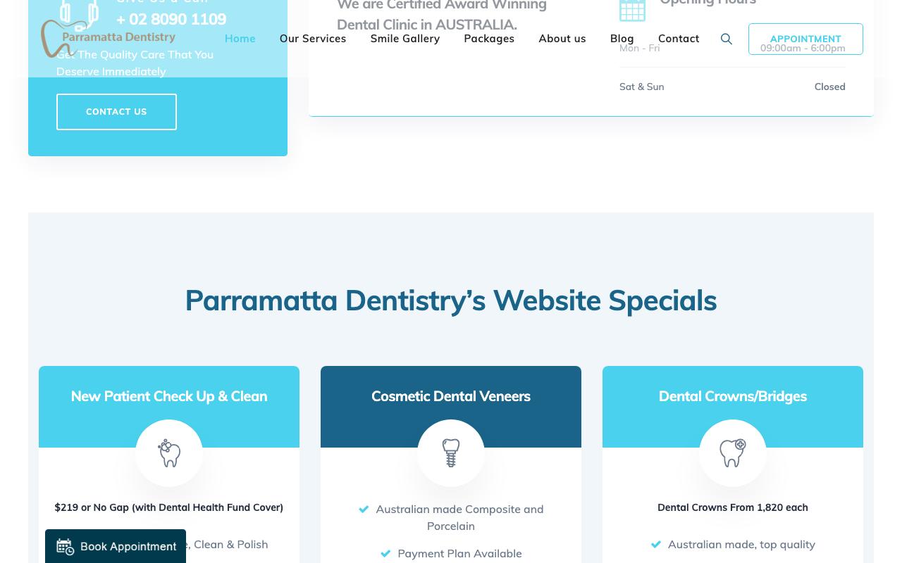 Parramatta Dentistry website