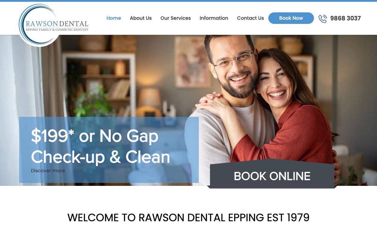 Rawson Dental Epping website