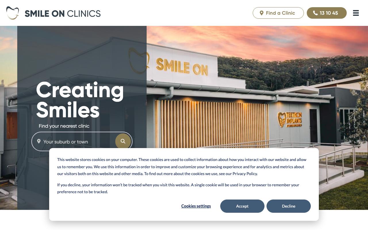 Saratoga Dental website