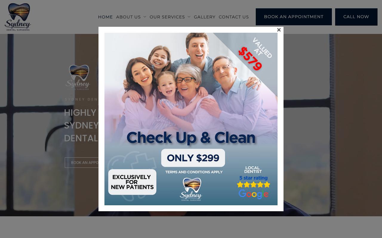Sydney Dental Surgeons website