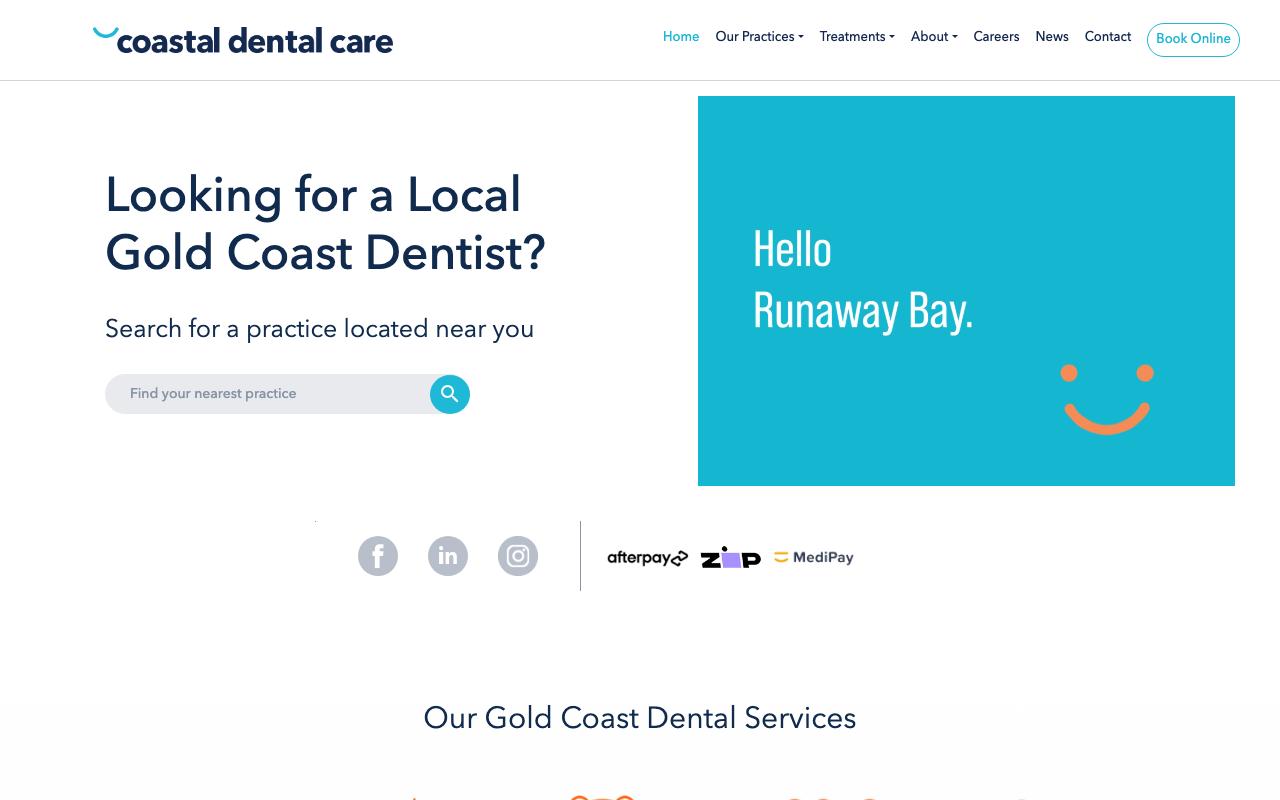 Coastal Dental Care Robina website