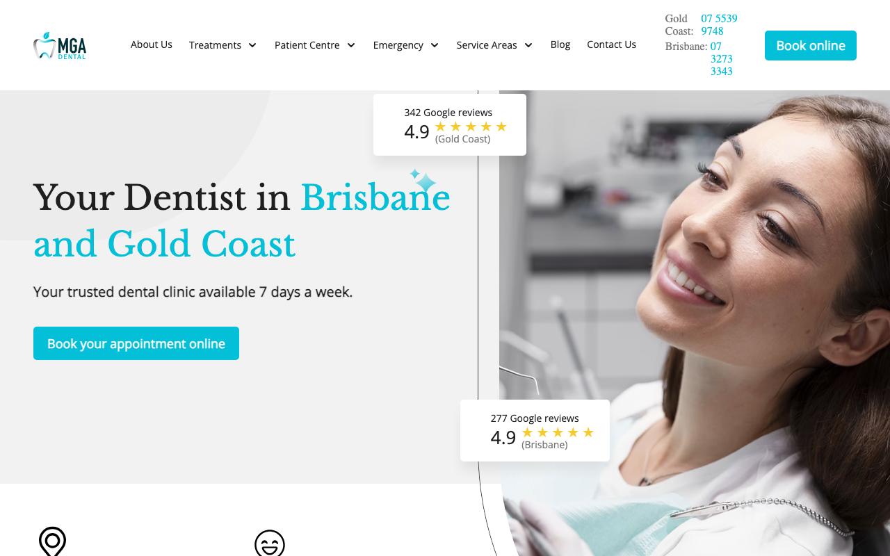 MGA Dental website