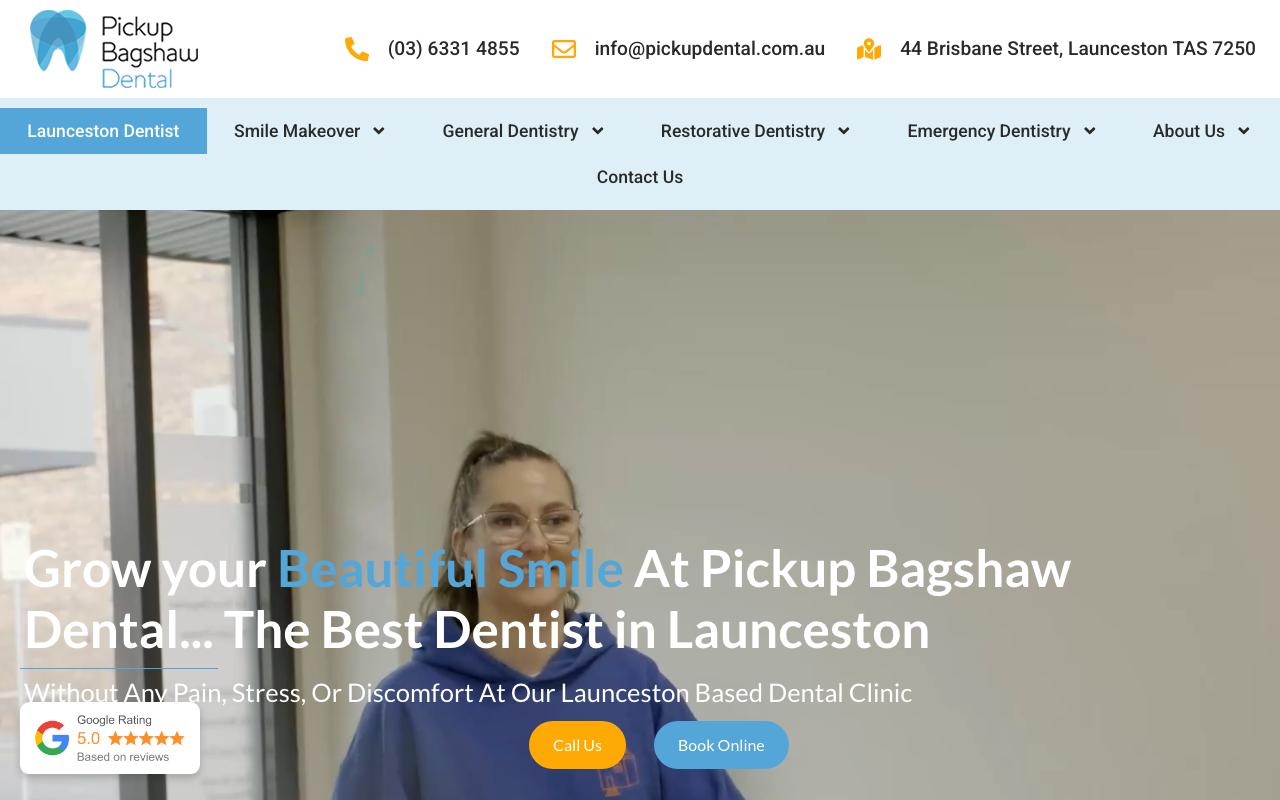 Pickup Bagshaw Dental website
