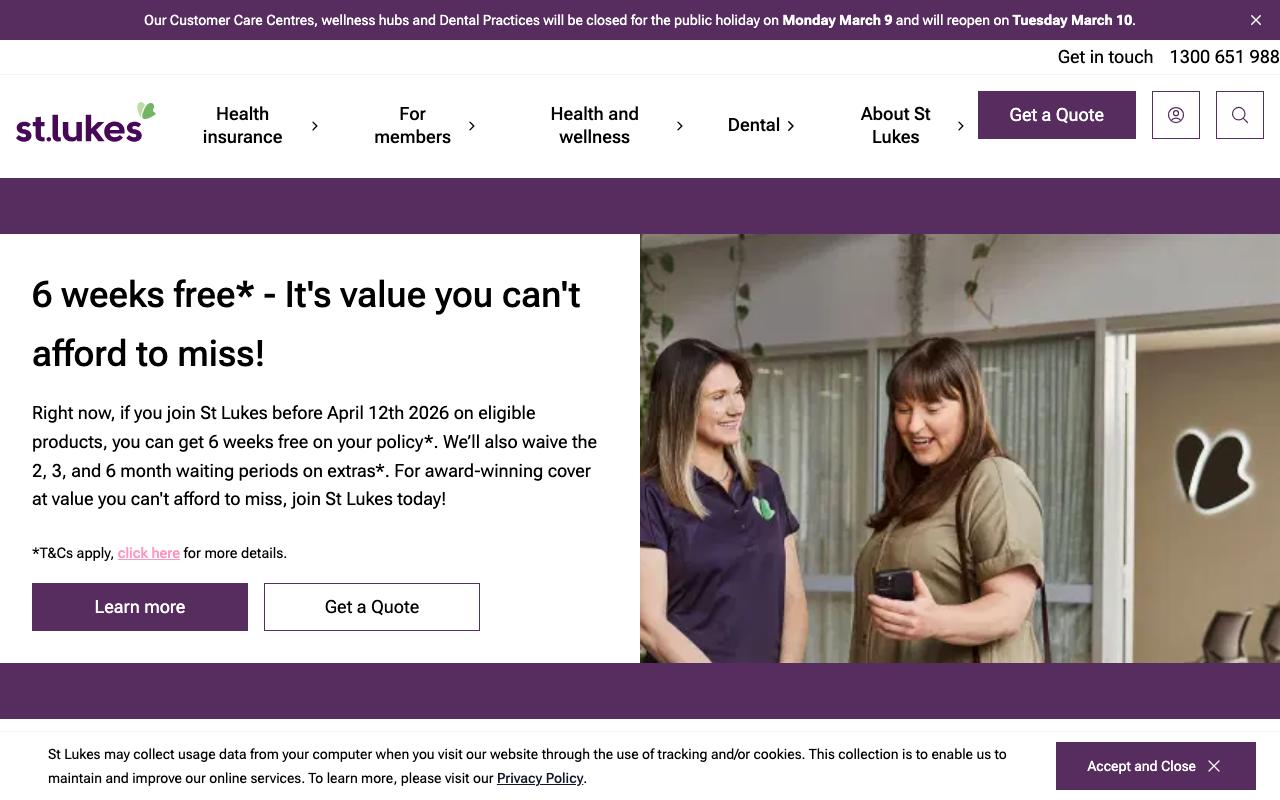 St Lukes Dental Launceston website