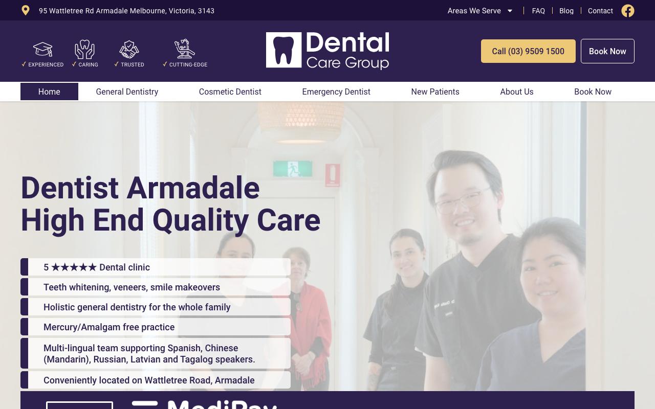 Dental Care Group Armadale website