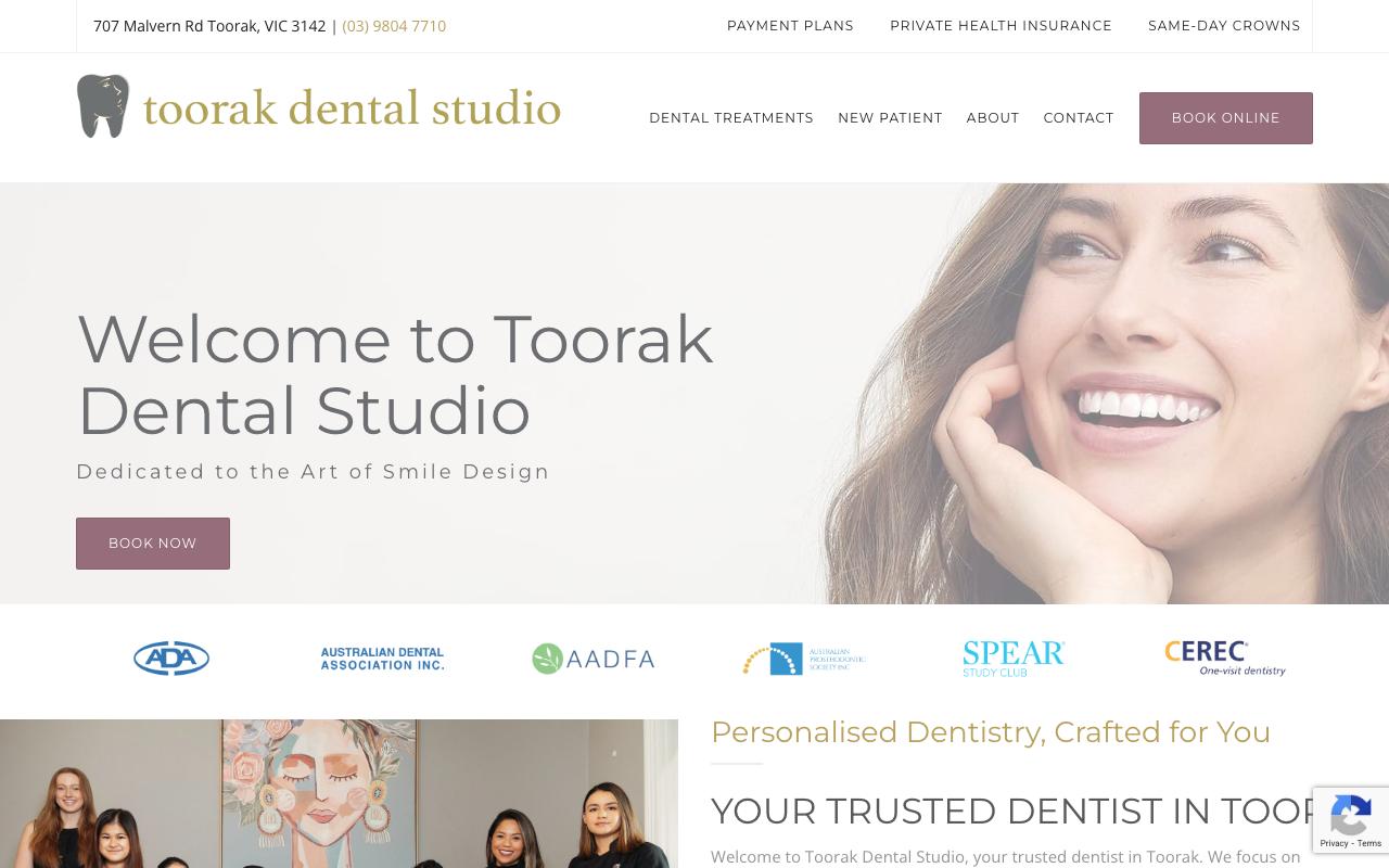 Dentist Melbourne Clinic website
