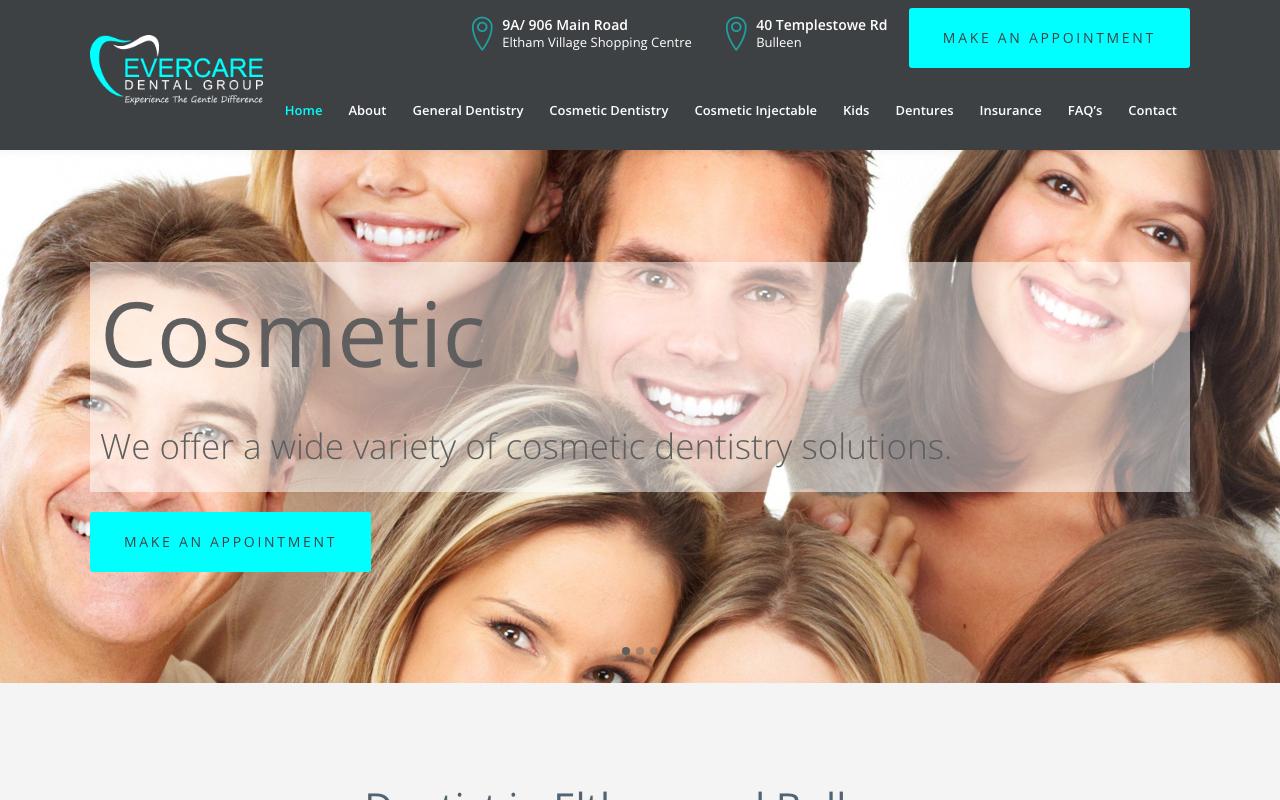 Evercare Dental Group website