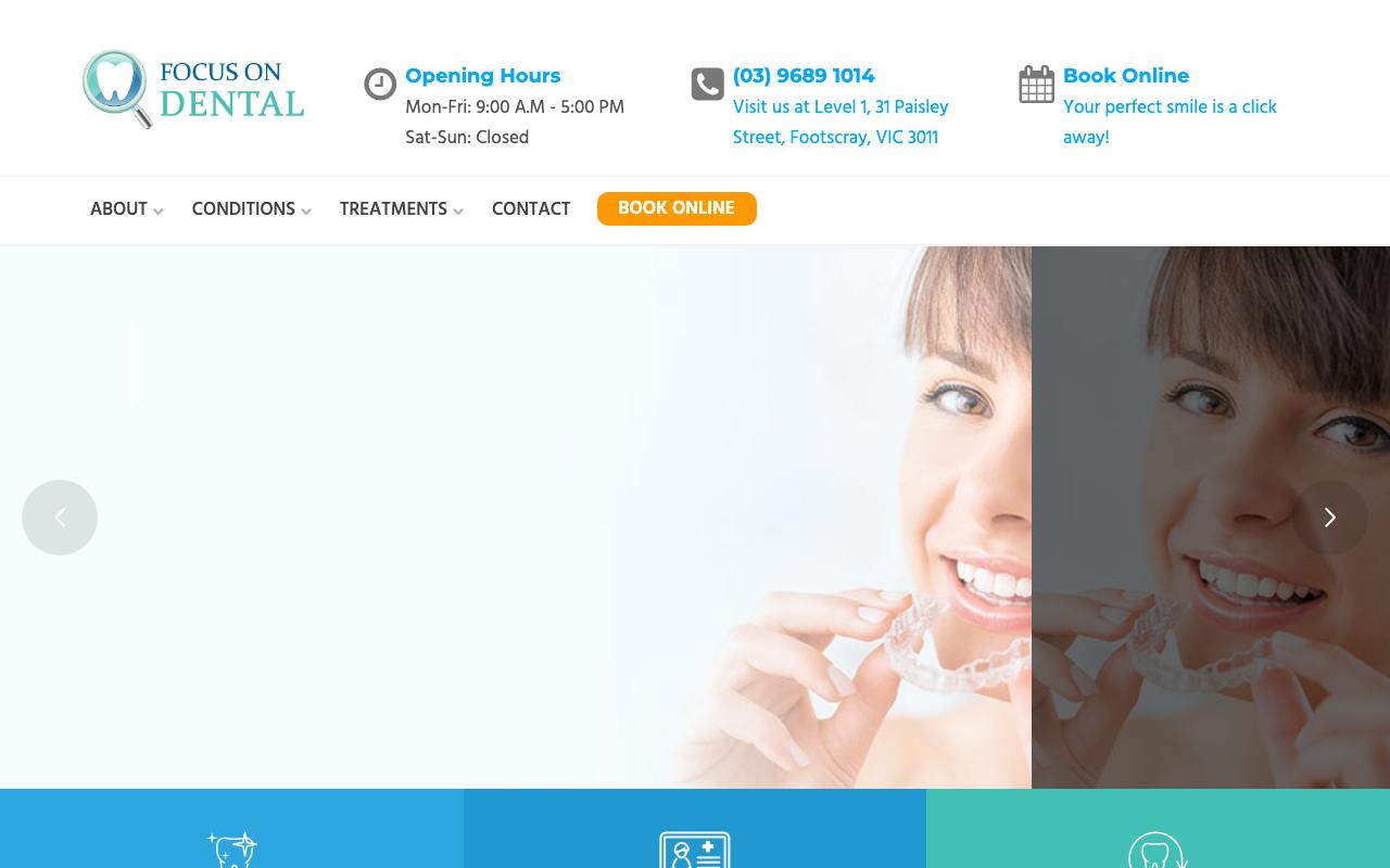 Focus On Dental website