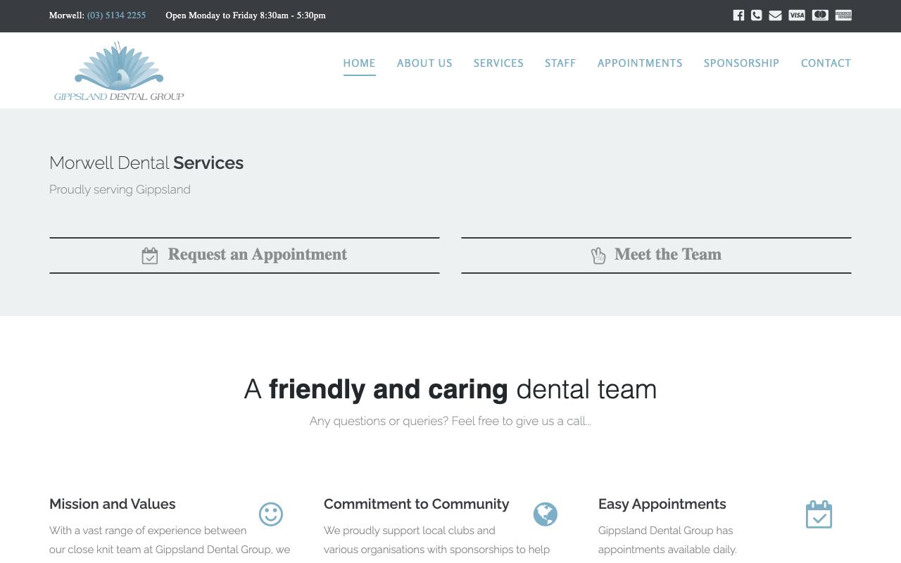 Gippsland Dental website