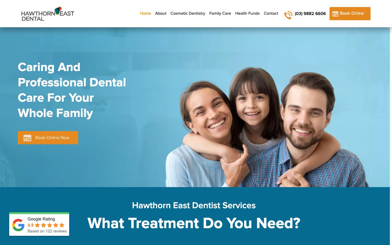 Hawthorn East Dental website