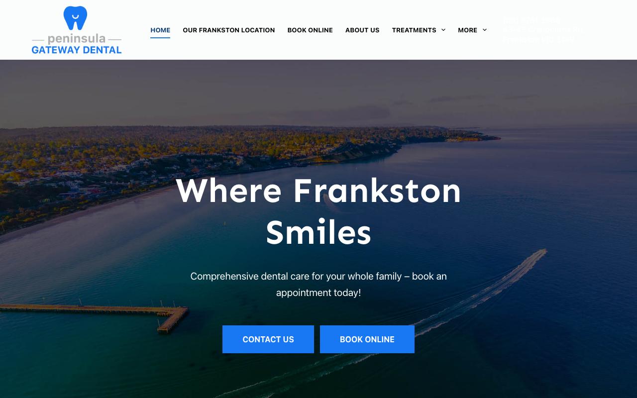 Peninsula Gateway Dental website