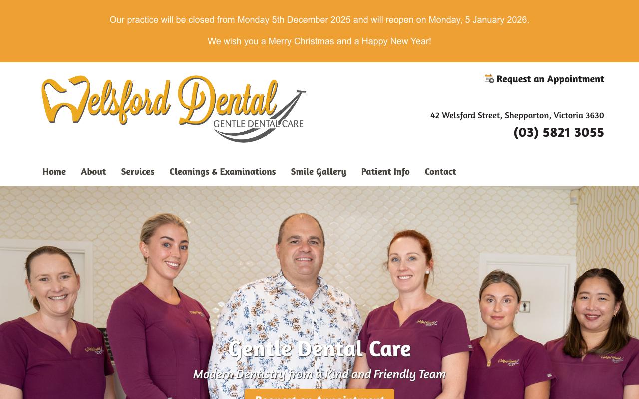 Welsford Dental website