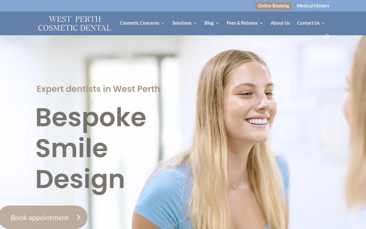 West Perth Cosmetic Dental website